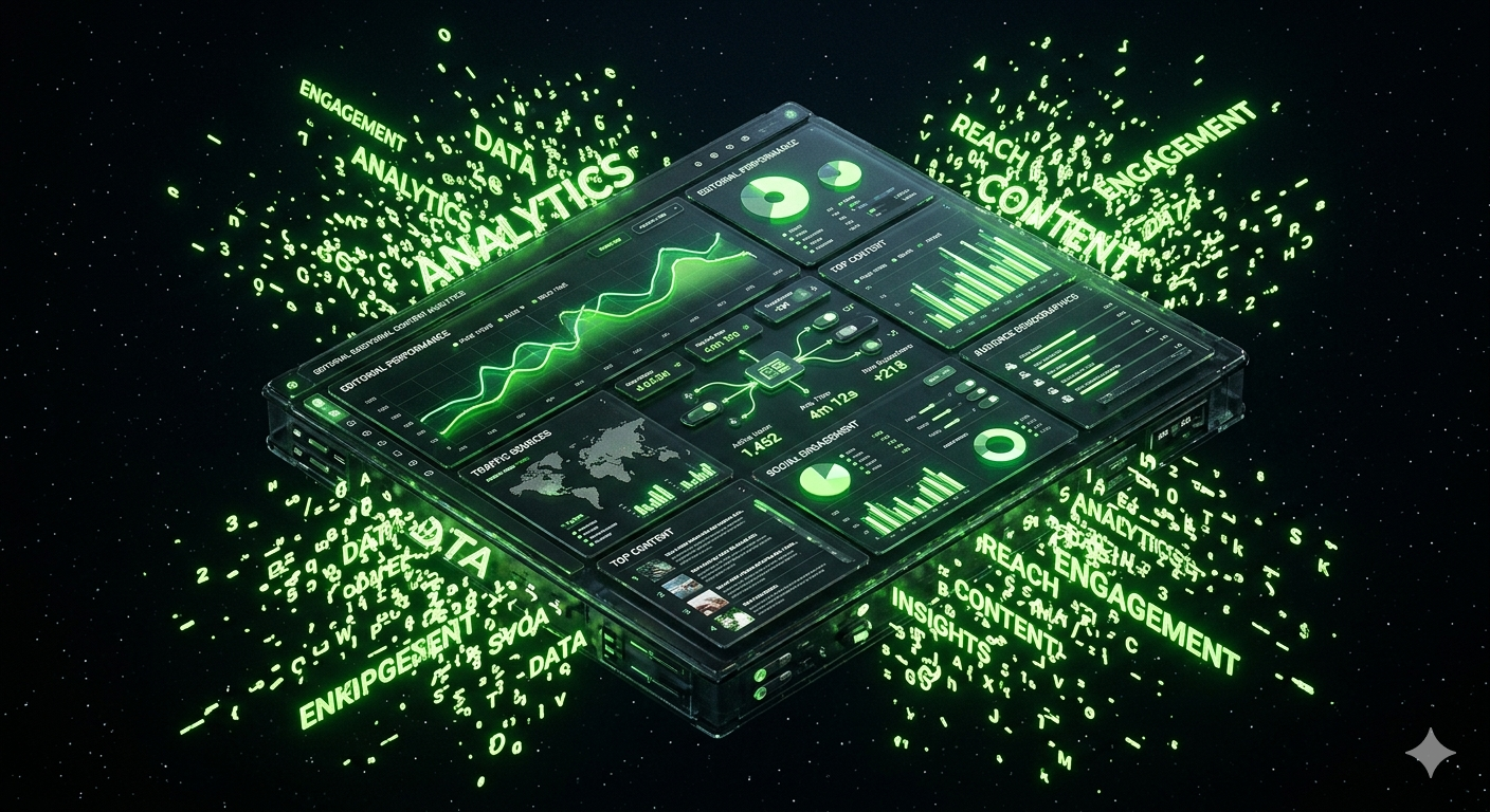 Content marketing performance dashboard visualization